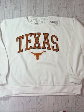 Pressbox White Tee with Navy Logo Tag